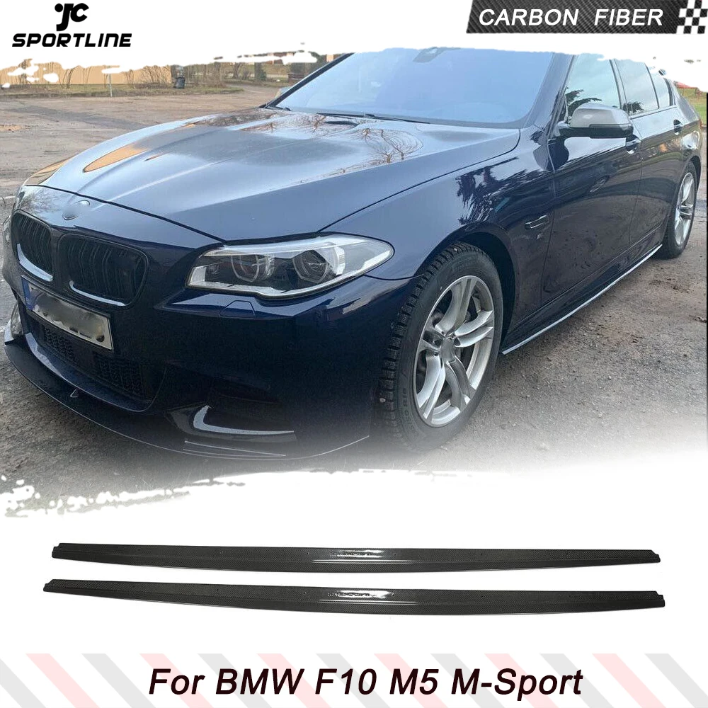 

Автомобильная боковая юбка-удлинитель из углеродного волокна, спойлер для BMW F10 M-Sport M5 535i 528i Base 2011-2016, разветвитель крыльев, боковые крылья