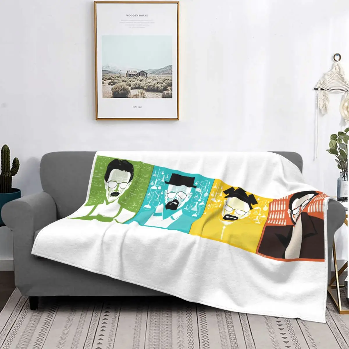 

Chemical Blanket Flannel Plush Print Breaking Bad Mike Hank Walter White Jesse Throw Blanket for Bedding Sofa Bed Cover