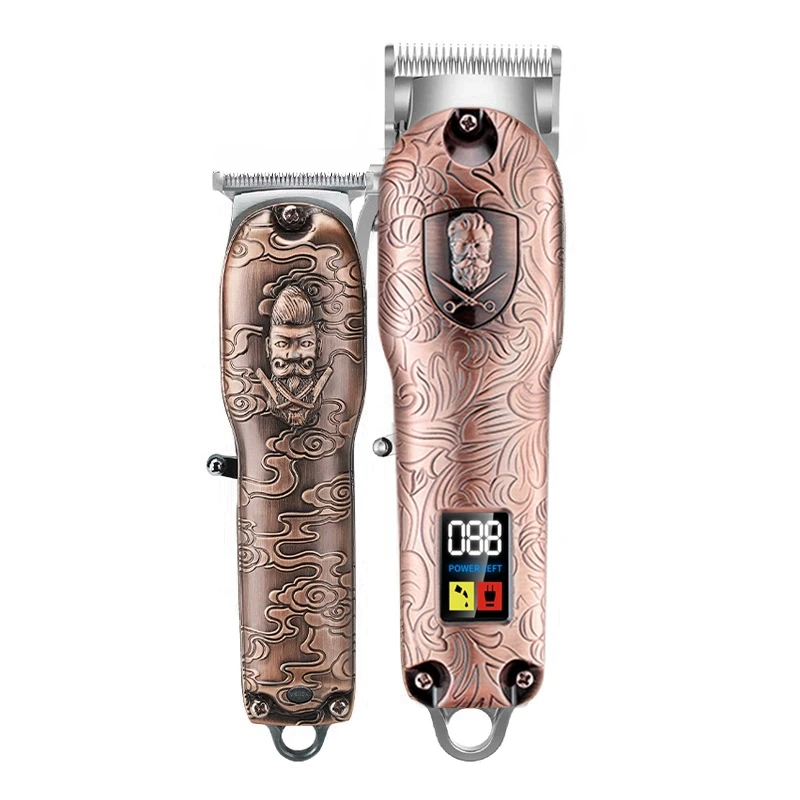 KemeiProfessional combo kit полностью Металлическая фотография Мужская перезаряжаемая