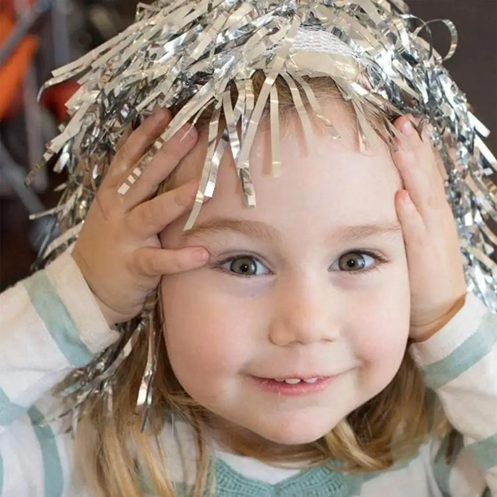 Парик для дискотеки косплея забавный парик вечеринки блестящий взрослых