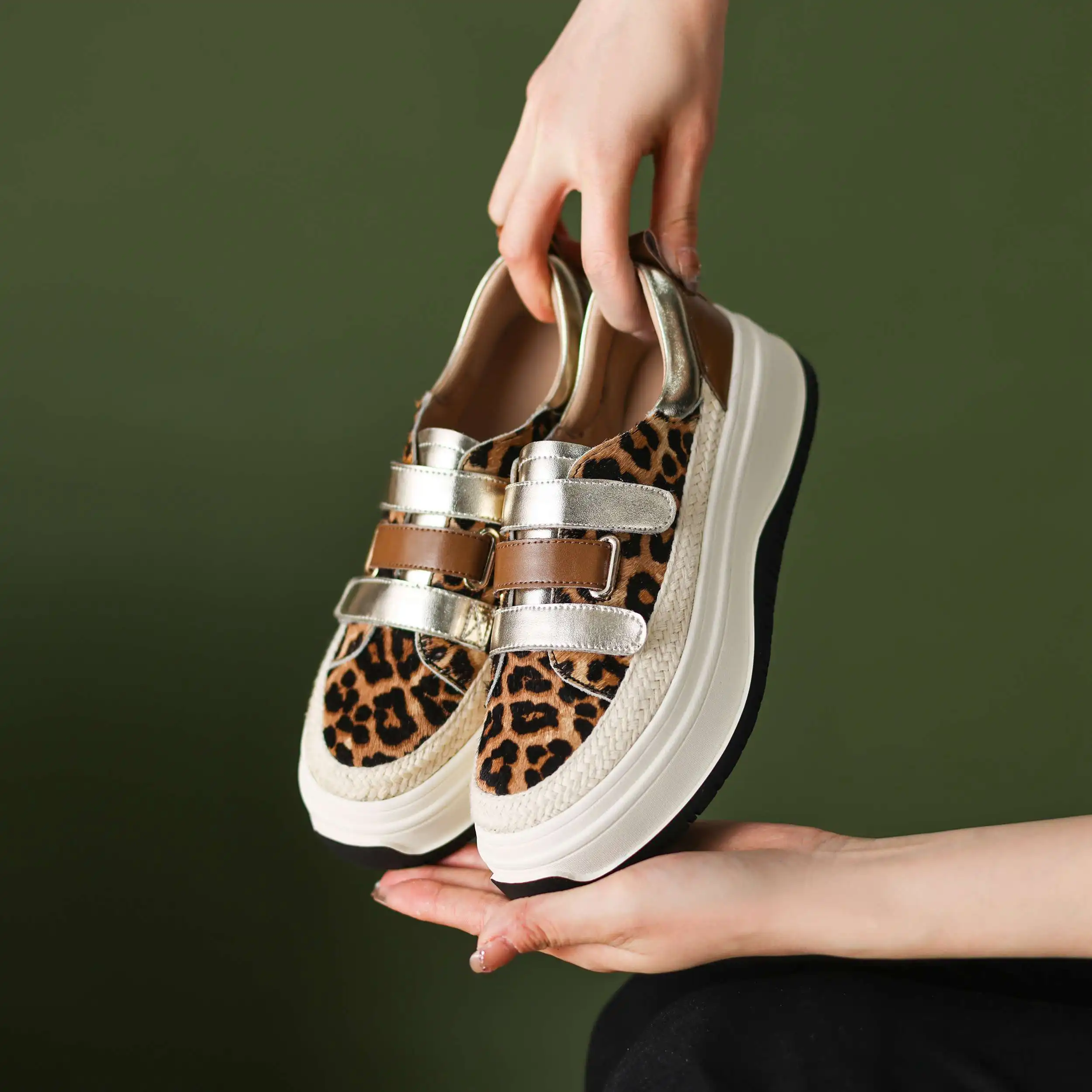 Туфли Lanxuryee женские на толстой подошве Вулканизированная подошва высокий каблук