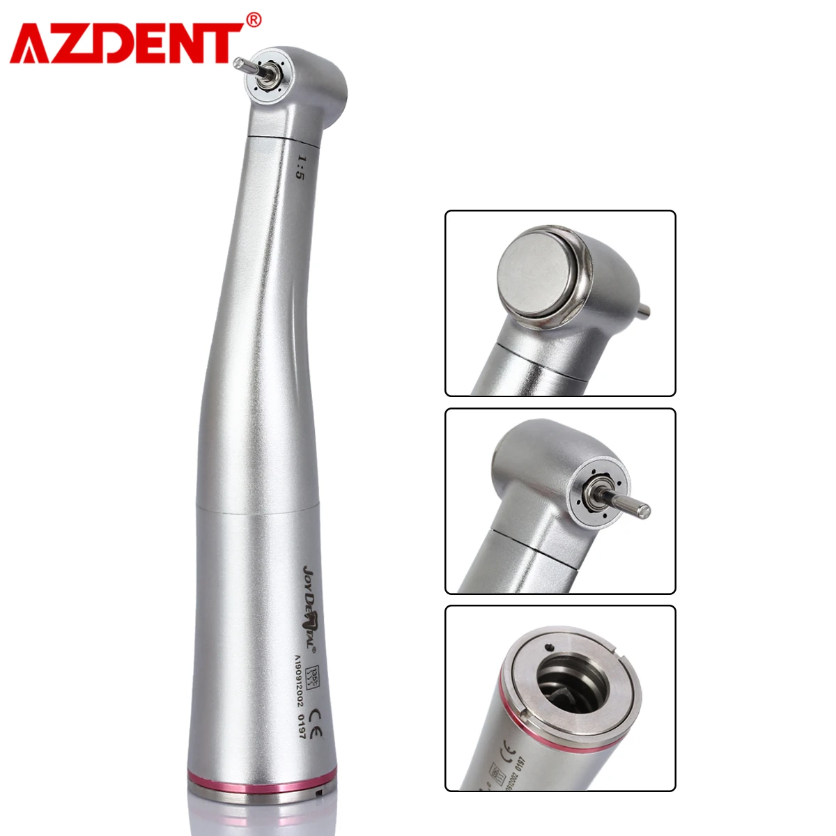 Dental 1:5 Increasing Contra Angle Low Speed Handpiece Push Button Internal Four Way Spray Ceramic Bearing