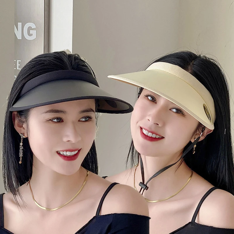 

Sun Hat Summer New Casual Wild Breathable Empty Top Sun Hat Shell Folding Headband Hat Outdoor Female Cycling UV Protection