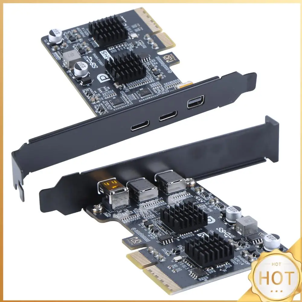 Фото Контроллер-адаптер Type-C ASM3142 USB 3.1 10 Гбит/с Gen 2, плата расширения, док-станция с двумя портами USB-C №1
