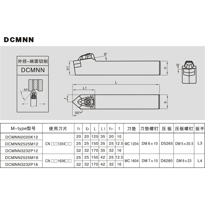 Сверху DCMNN 2020K12-100 DCMNN2020K12 DCMNN2525M12 DCMNN3232P12 внешние токарные инструменты CNC держатель режущие вставки CNMG120404 CNMG (art.: 3920bf4054476) - 3920bf4054476