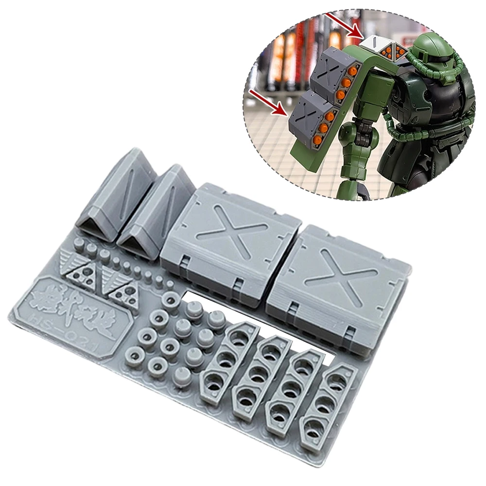 Фото Детали для 3D-печати модели HG RG 1/144: Зажим для пусковой установки ракет, деталь для тяжелого оружия №1