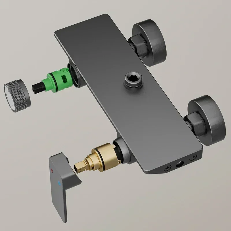 Серый тип ручки трехсторонняя душевая система с выходом воды настенный