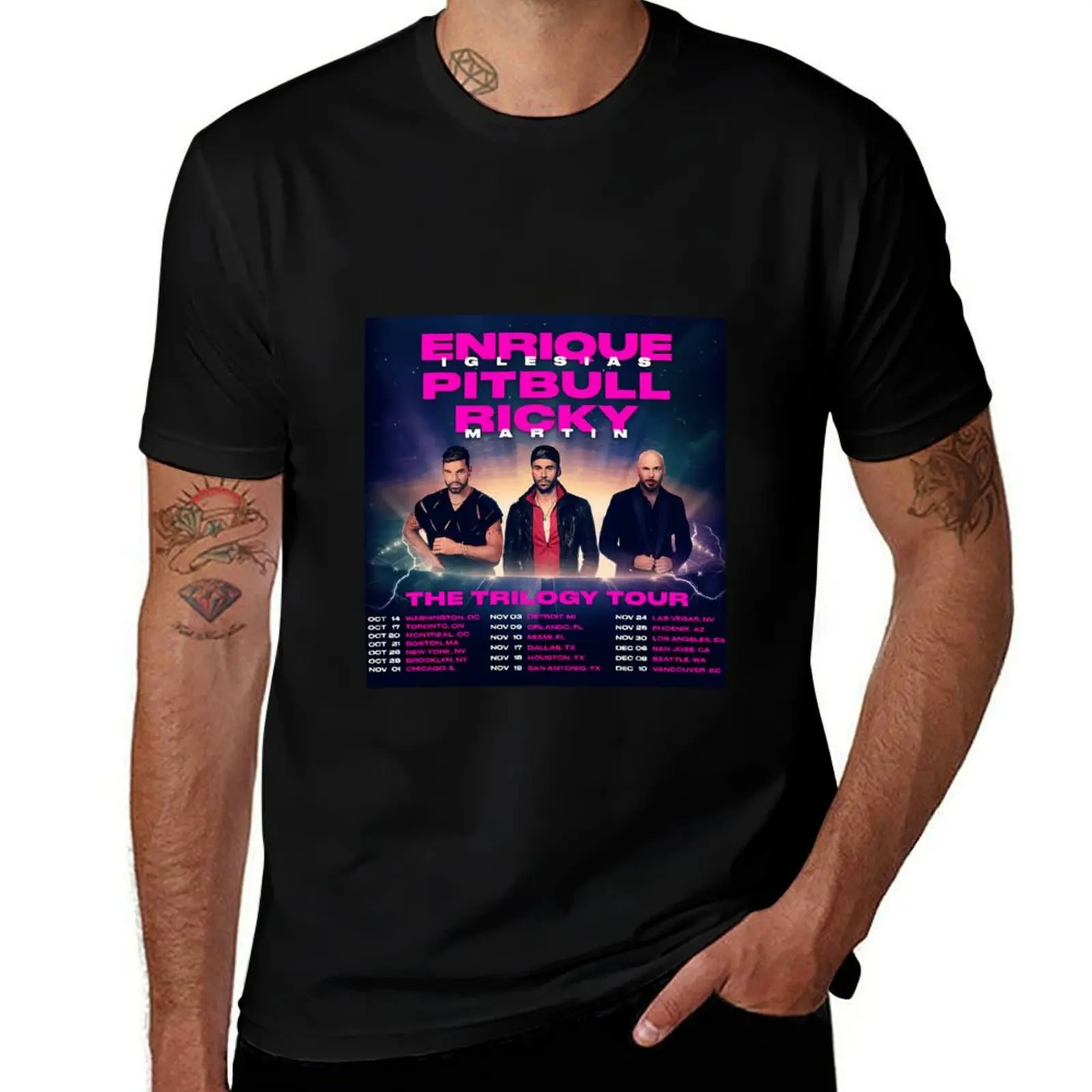 Футболка enrique trilogy iglesias Tour 2024 одежда в стиле хиппи винтажная футболка большого