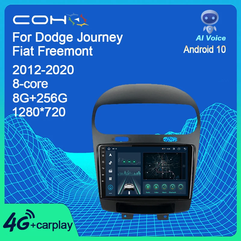 

For Dodge Journey Fiat Freedom Leap 2012-2020 Android 10.0 Octa Core 6+128G Gps Navigation Car Multimedia Player Radio