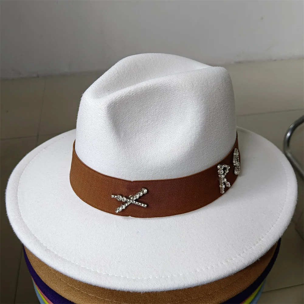 Натуральные фетровые шляпы Женская джазовая Кепка с широкими полями шерстяные