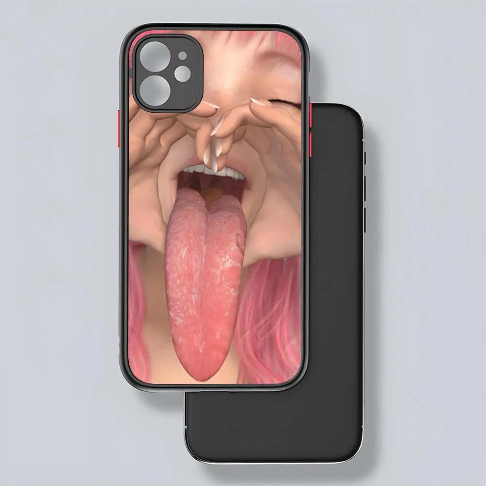 Крутая девушка панк Y2K чехол для телефона Potdemiel матовый прозрачный 16 15 IPhone 12 11 13 Pro
