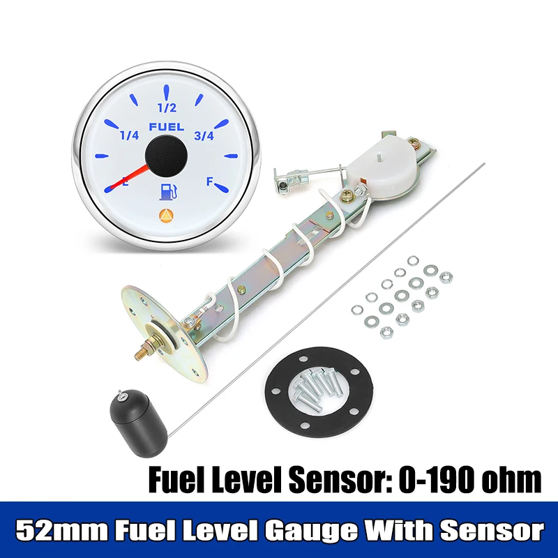 AD 7-цветная подсветка, 52 мм, датчик уровня топлива с мигающей сигнализацией, 240 ~ 33 Ом, 0 ~ 90 Ом, 0 ~ 190 Ом, датчик поплава топлива для автомобиля, грузовика, лодки