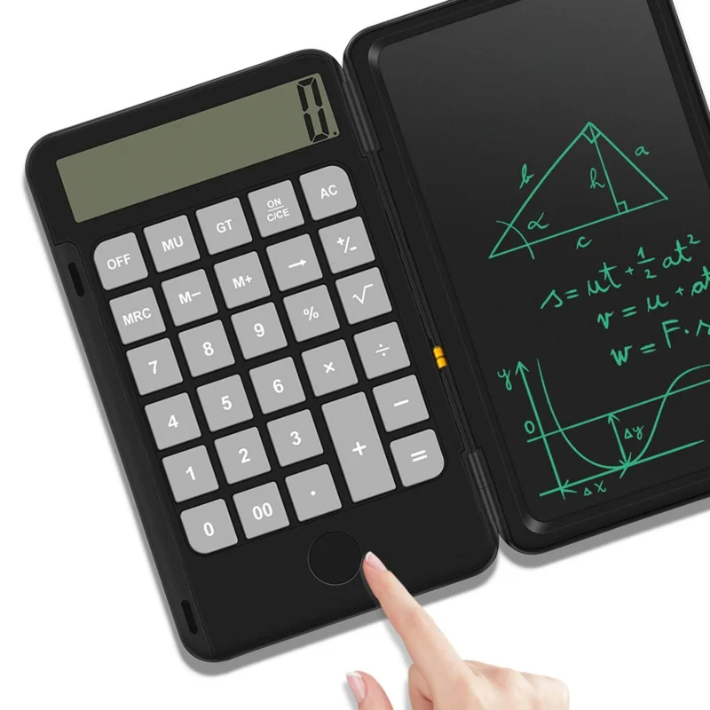 

Desk Calculators with Writing Tablet Calculator Notepad for Office Meeting Study Supply Rechargeable Desktop Calculator