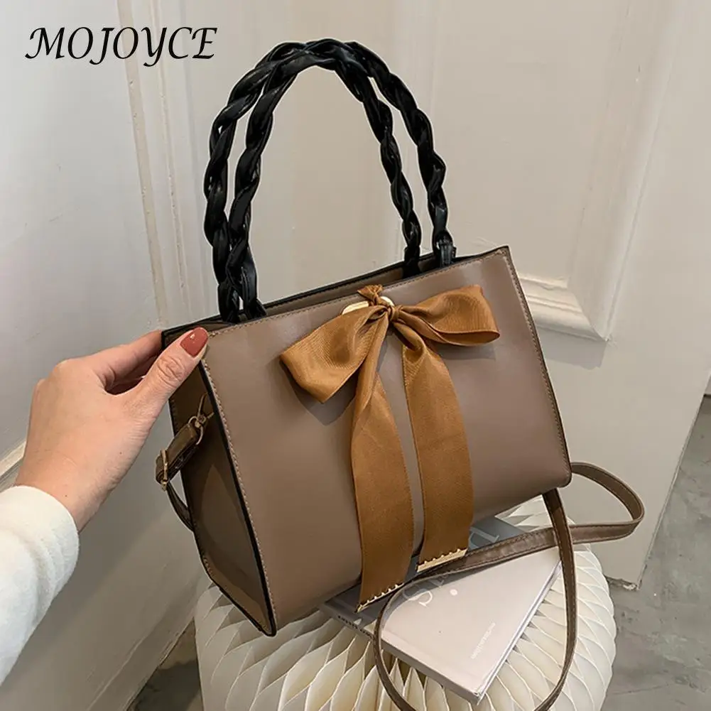 

Women Shoulder Bags Fashion Shoulder Messenger Bag Bowknot PU Leather Handbag Casual Travel Clutch for Shopping Gathering
