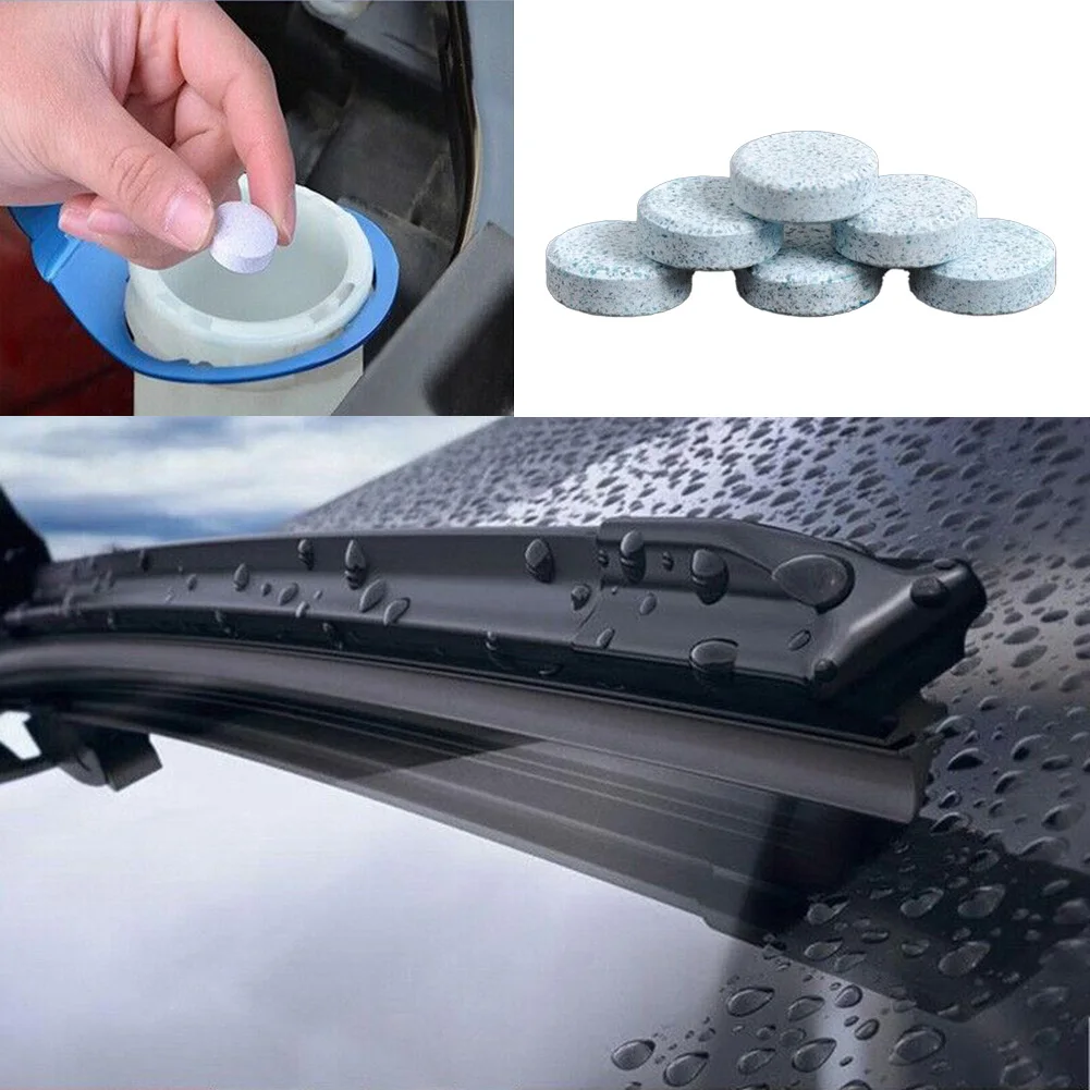 Таблетки для мойки автомобиля, таблетки для мойки стекол, компактные шипучие, 28 х1 мм, 50 шт.