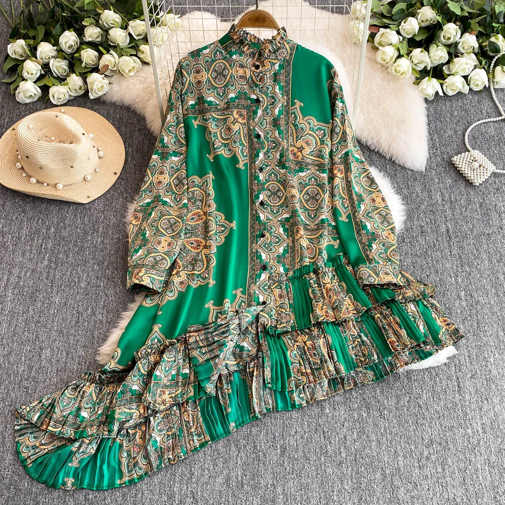 Женская Асимметричная рубашка элегантная повседневная Свободная в европейском