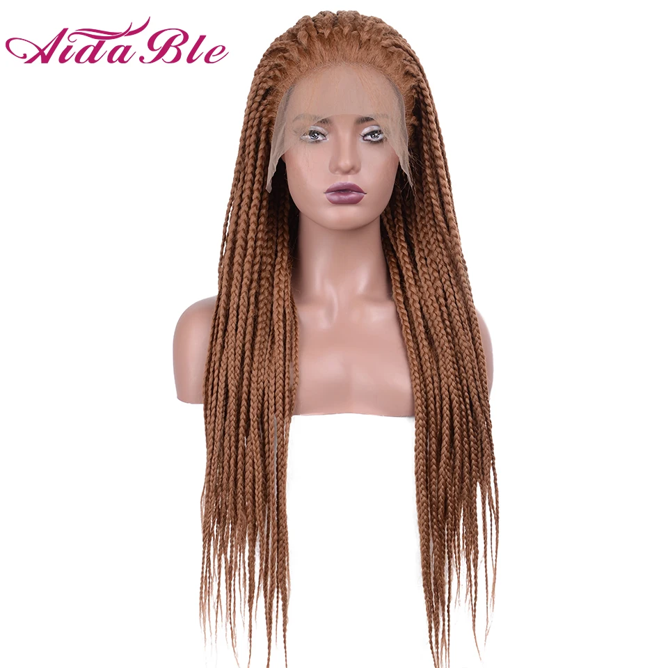 

Aidable Braided Wigs Synthetic Lace Front Wigs for Women Knotless Box Braided Wigs With Baby Hair for Black Women
