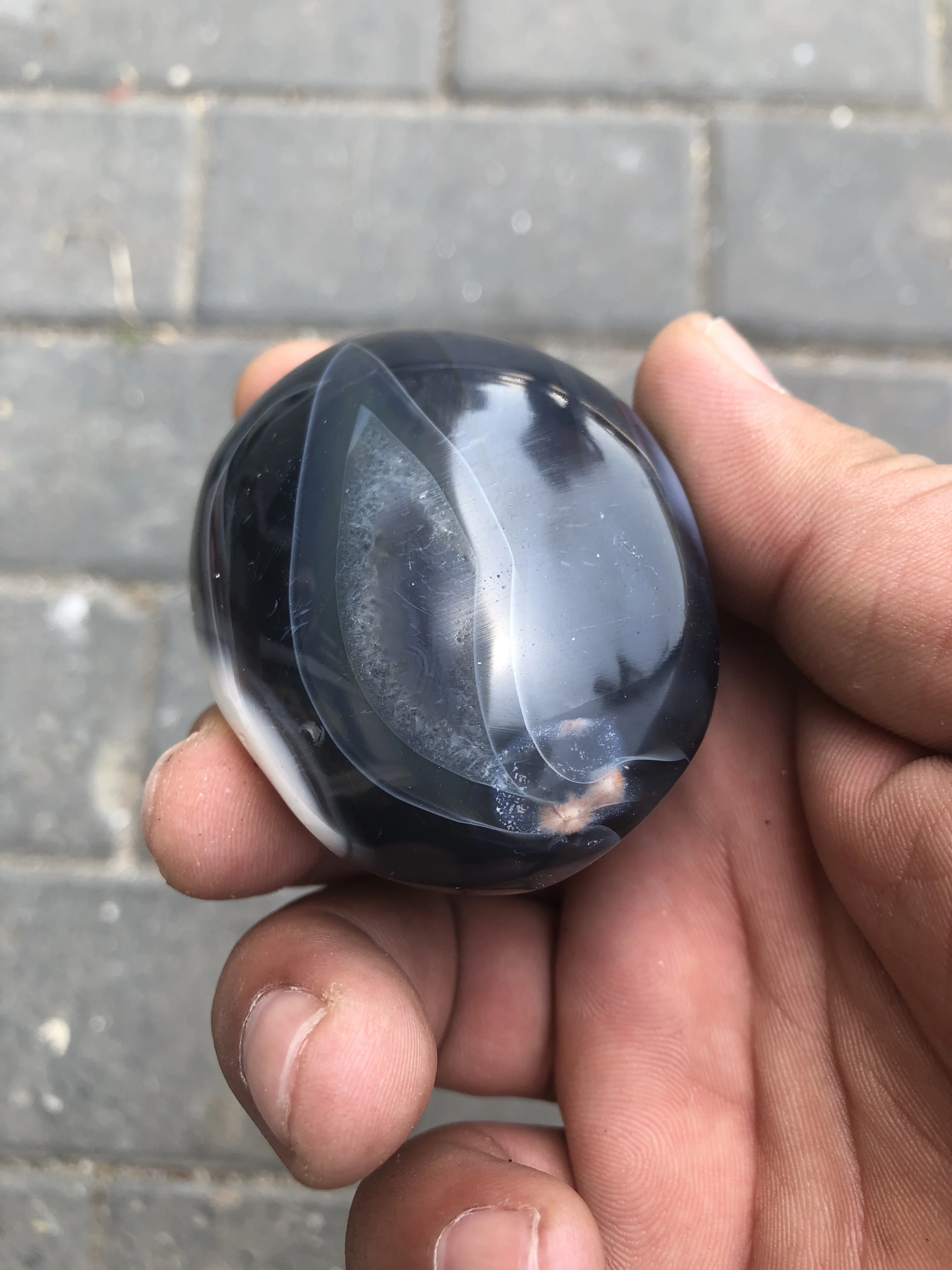 1Kg Nature Stone Nature Crystal White Agate Is Also Known As Orca Agate Named For Its Appearance Like A Killer Whale