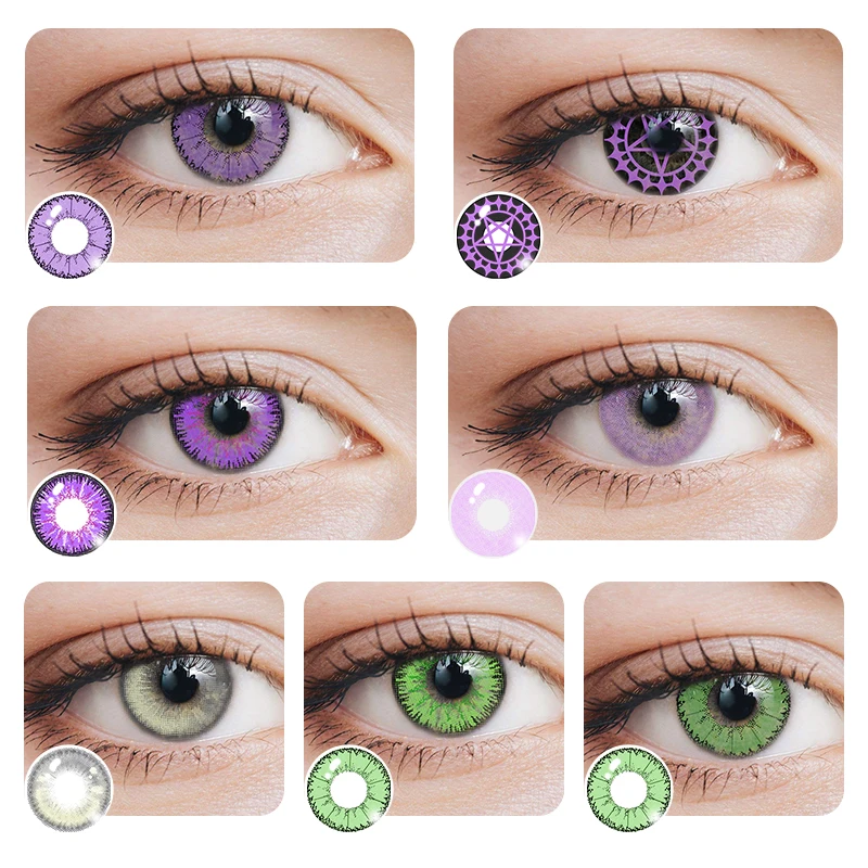 

Цветные контактные линзы ovolook, 4 шт., полугодичные цветные контактные линзы для косплея, цветные линзы для глаз, цветные контакты ed bule