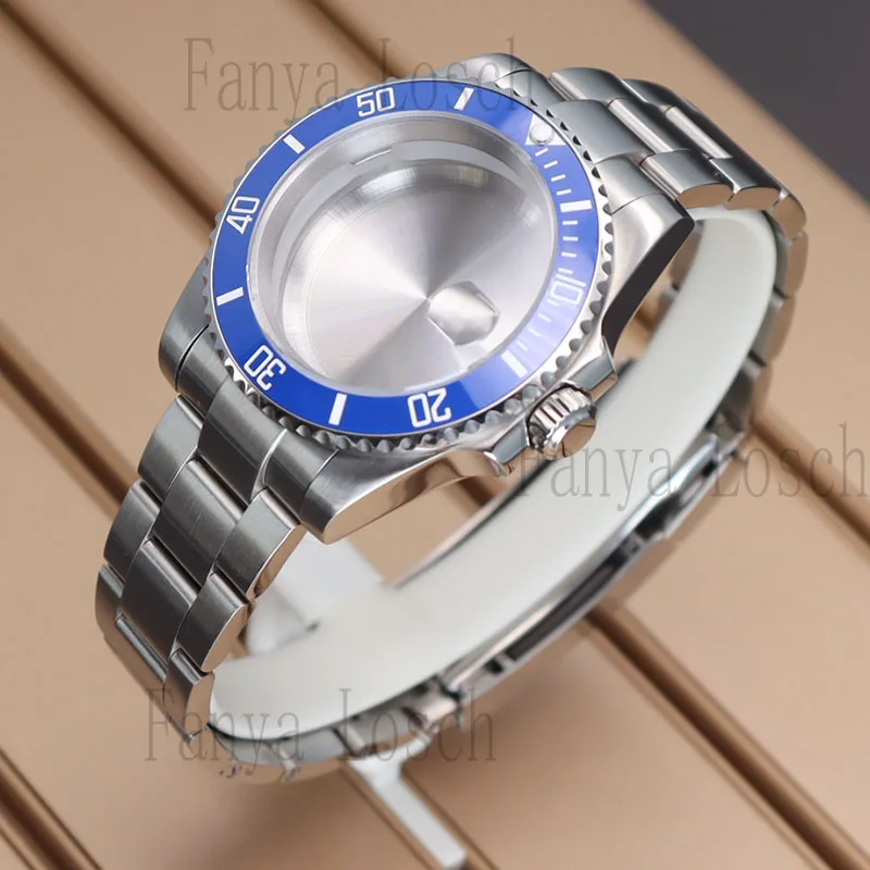 FENYA 40 мм корпус часов браслет с сапфировым стеклом для SUB Seiko NH35 NH36 4R36 Miyota8215 Eta 2824