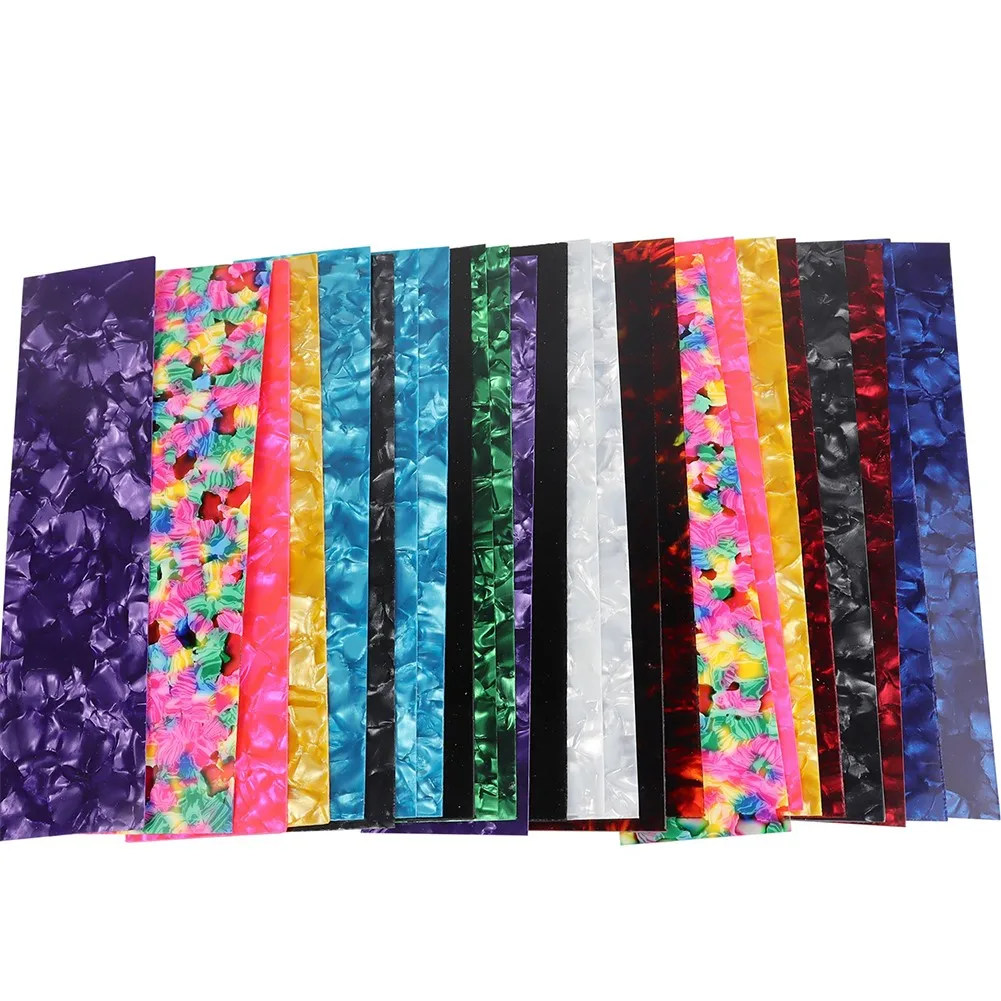 

25pcs Guitar Pick Punch Customize DIY Celluloid Sheet Film Strips 15.3x4cm Stringed Instrument Guitar Parts Accessories