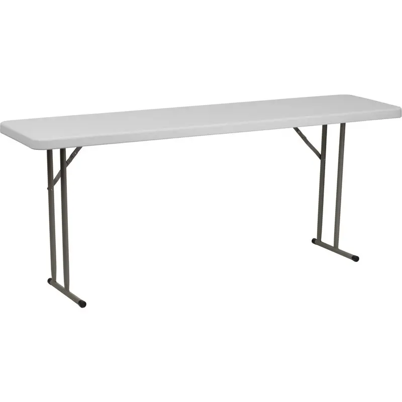 

(Set of 2) Granite White Plastic Folding Training Table RB-1872-GG