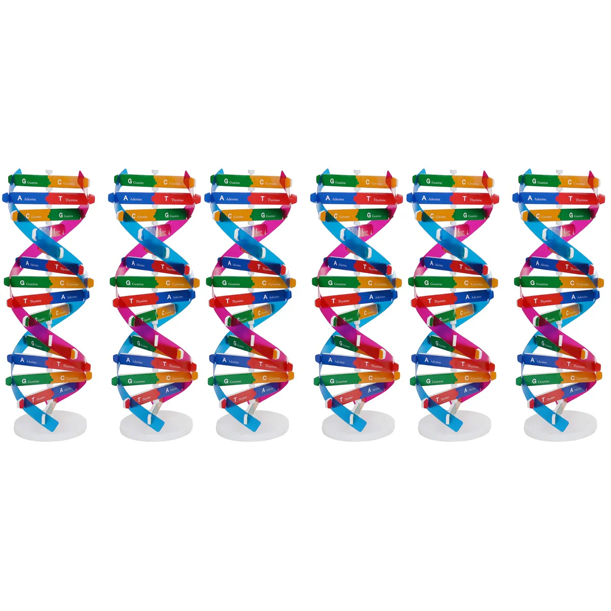 

6 Pcs Plastic Playes Children Assembly Toy Puzzle Science Teaching Instrument Abs Kids Build Model DNA