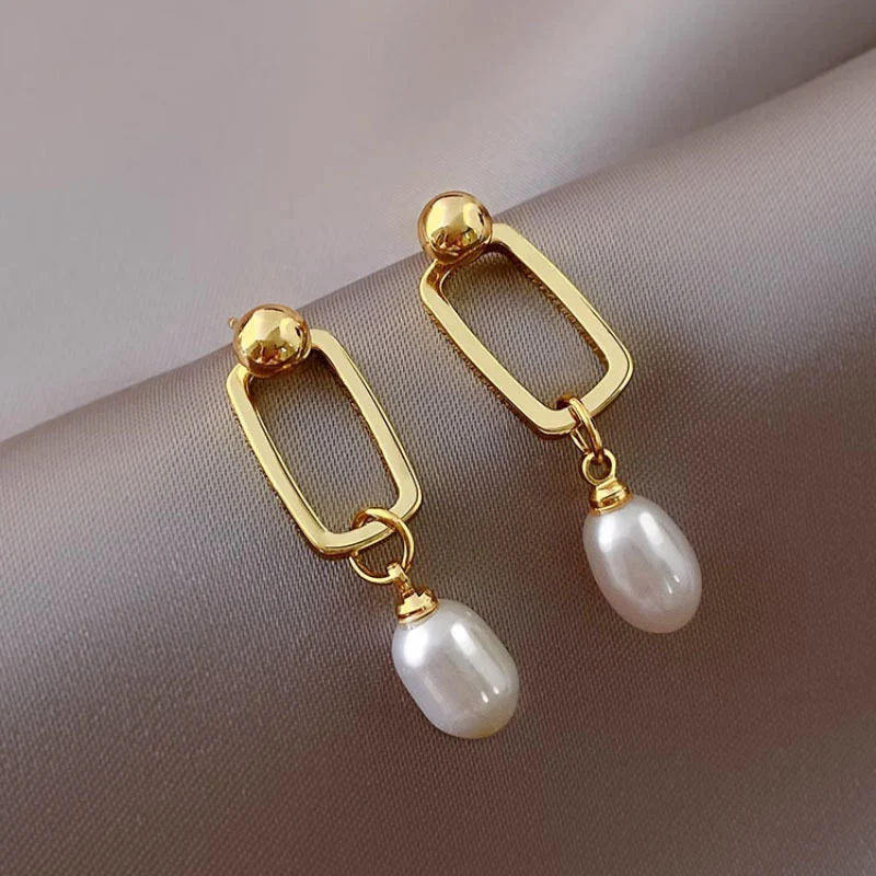 Mewanry полые геометрические жемчужные Подвесные серьги-гвоздики для женщин модные