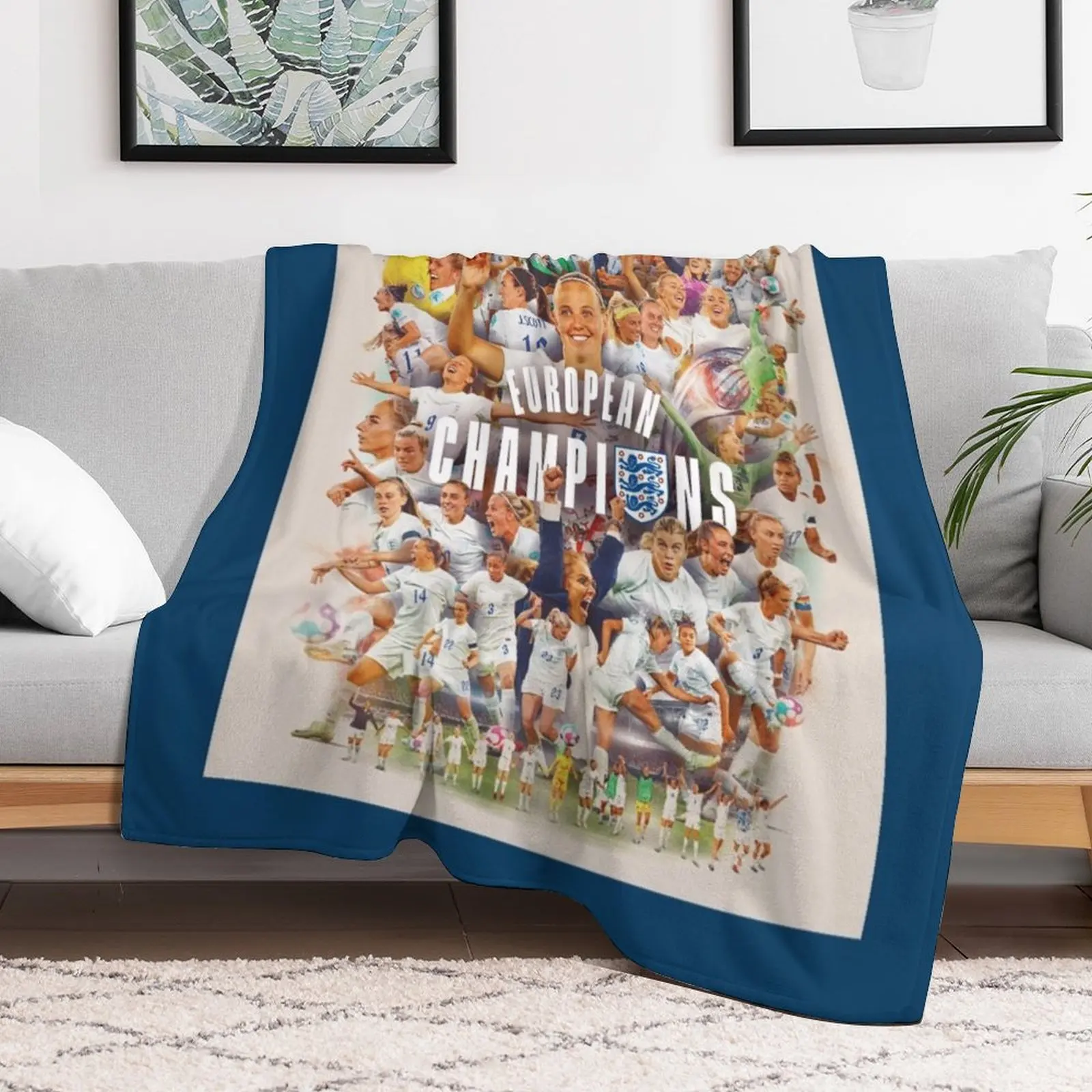 Одеяло Lionesses England European Champions плюшевое клетчатое одеяло в клетку милые плед-одеяла