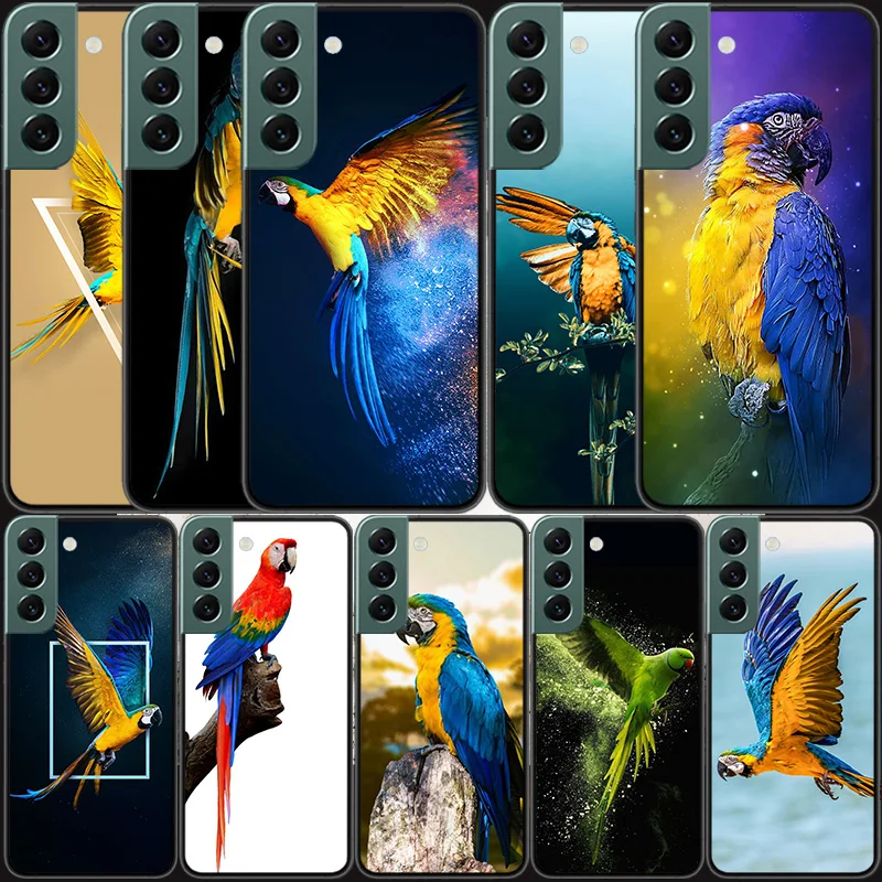 

Parrot Bird Phone Case For Samsung Galaxy A12 A22 A32 A42 A52 A72 A54 A34 A24 A14 A73 A53 A33 A23 A13 5G F52 F62 Cover Capa Coqu