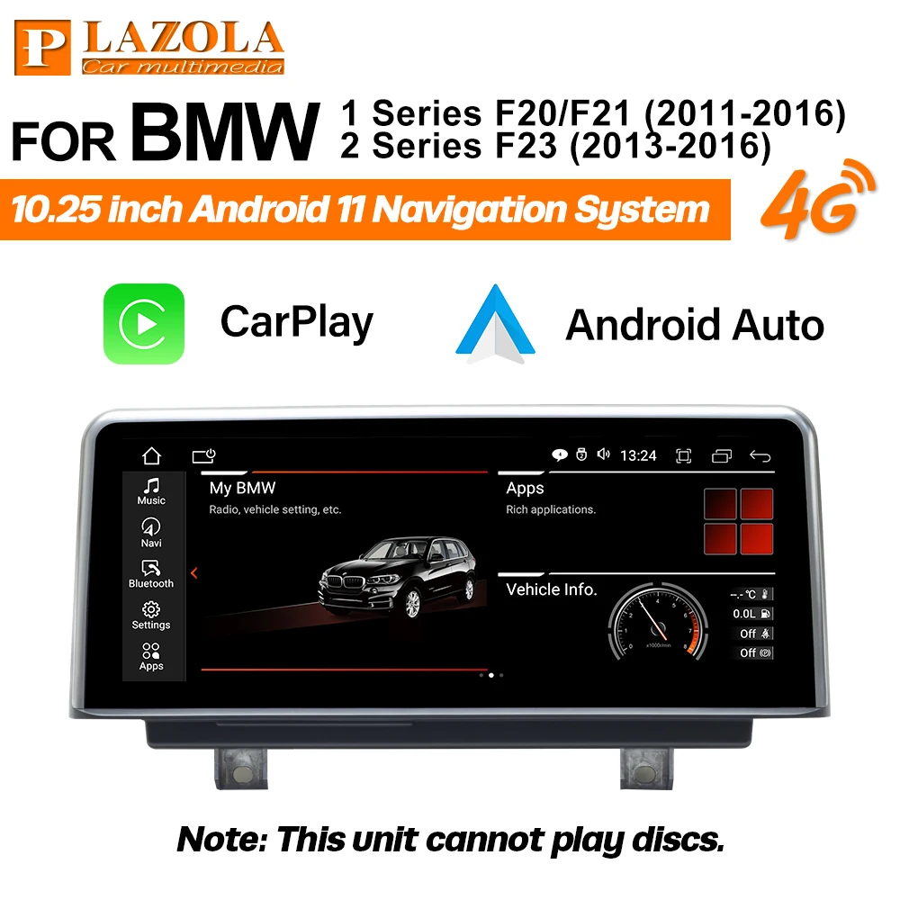 

For BMW 1 Series F20 F21 2 Series F23 2013-2016 NBT PLAZOLA Android 11 Car Multimedia Player 10.25" CarPlay Auto Stereo Screen