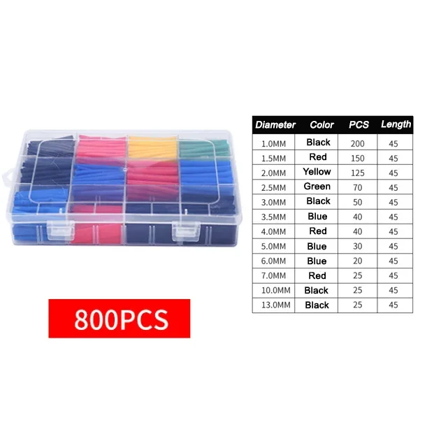 

Набор термоусадочных трубок PE для изоляции проводов