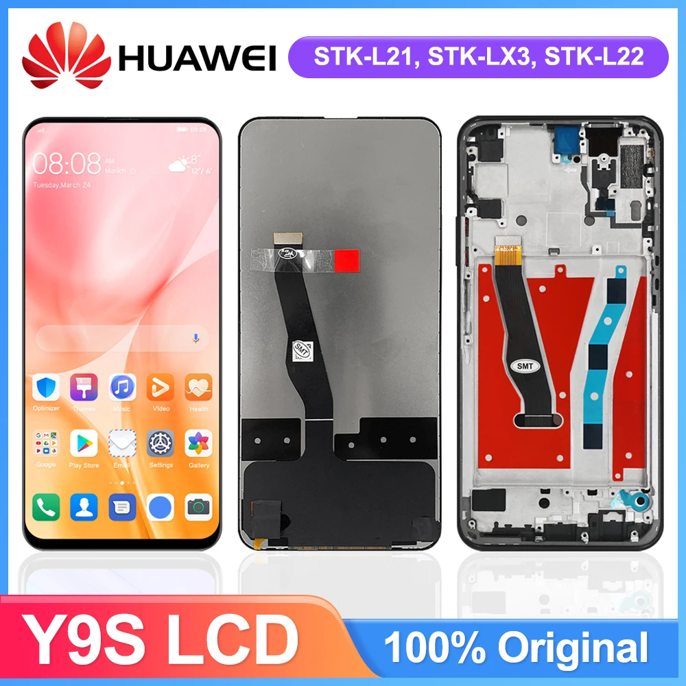 

100% Оригинальный Y9S экран с рамкой для Huawei Y9s ЖК-дисплей сенсорный экран дигитайзер в сборе для Huawei P Smart Pro 2019