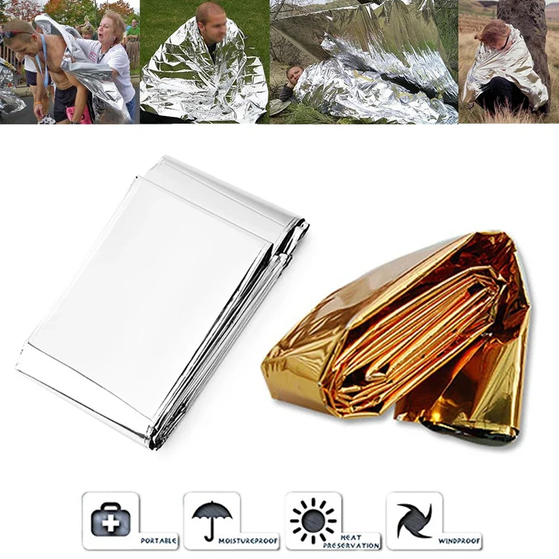 Аварийное изоляционное одеяло для выживания на открытом воздухе первая помощь