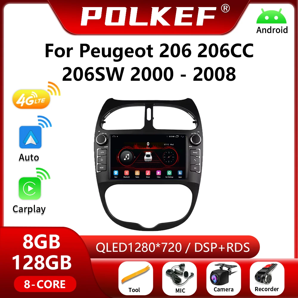 Автомобильный радиоприемник Android 13 7 дюймов мультимедийный плеер 2Din стерео