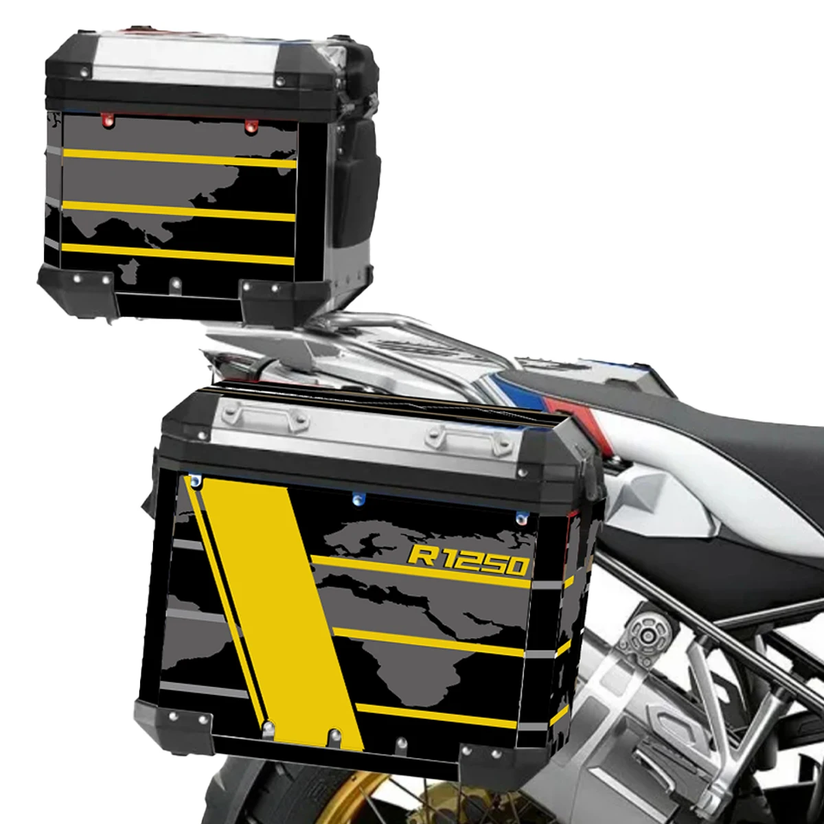 Фото Для BMW R1200GS ADV LC чехол наклейка на коробку мотоциклетная наклейка алюминиевая коробка наклейка для кофров BMW 40GS R1250GS Adventure №5
