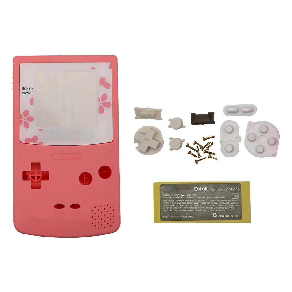 Фото Новый высококачественный пластиковый оригинальный корпус для Game Boy, сменный цветной корпус с кнопкой, проводящий клей и наклейки №4