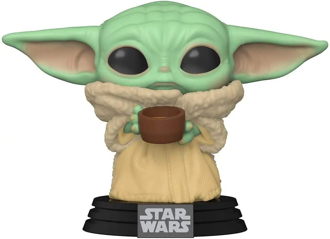 The Mandalorian Child Baby Yoda with Cup Vinyl Bobblehead Doll Action Figure Toys