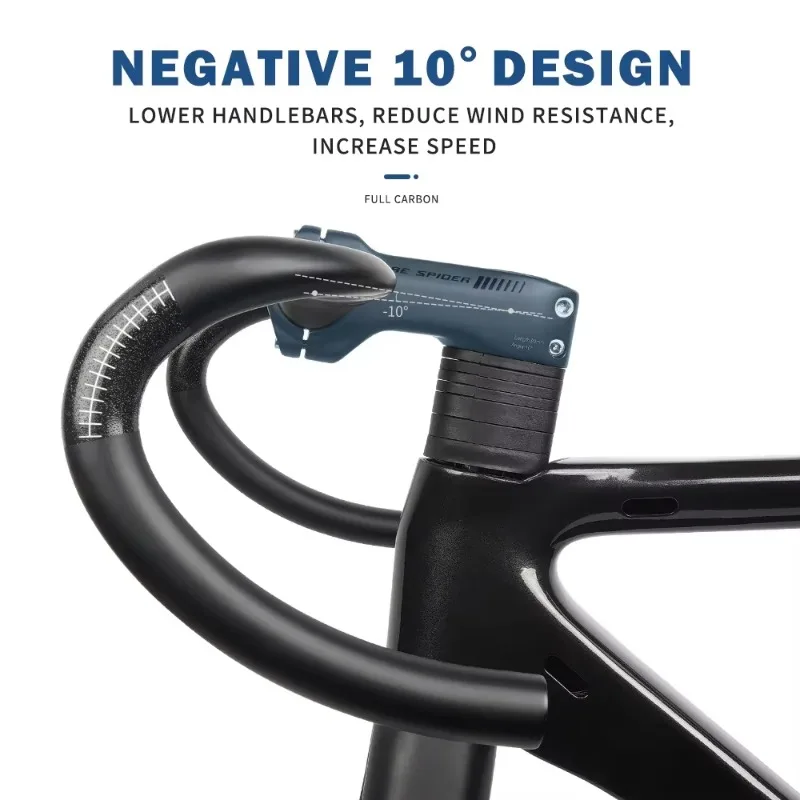 Fire Spider-10 градусов полностью карбоновый вынос велосипеда шоссейного T800