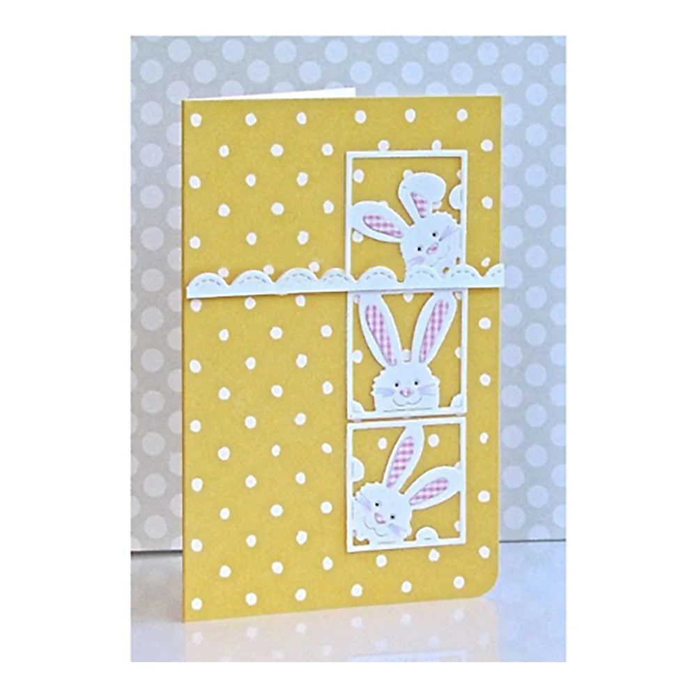 

Cute Rabbit Metal Rabbit Cutting Dies Stencil Scrapbooking Embossing Card DIY