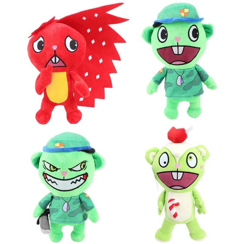 

28cm Happy Tree Friends Plush Doll Kawaii Cartoon Anime Toys Flakey Flippy Soft Pillow Sofa Decoration Doll Gift for Fans Friend