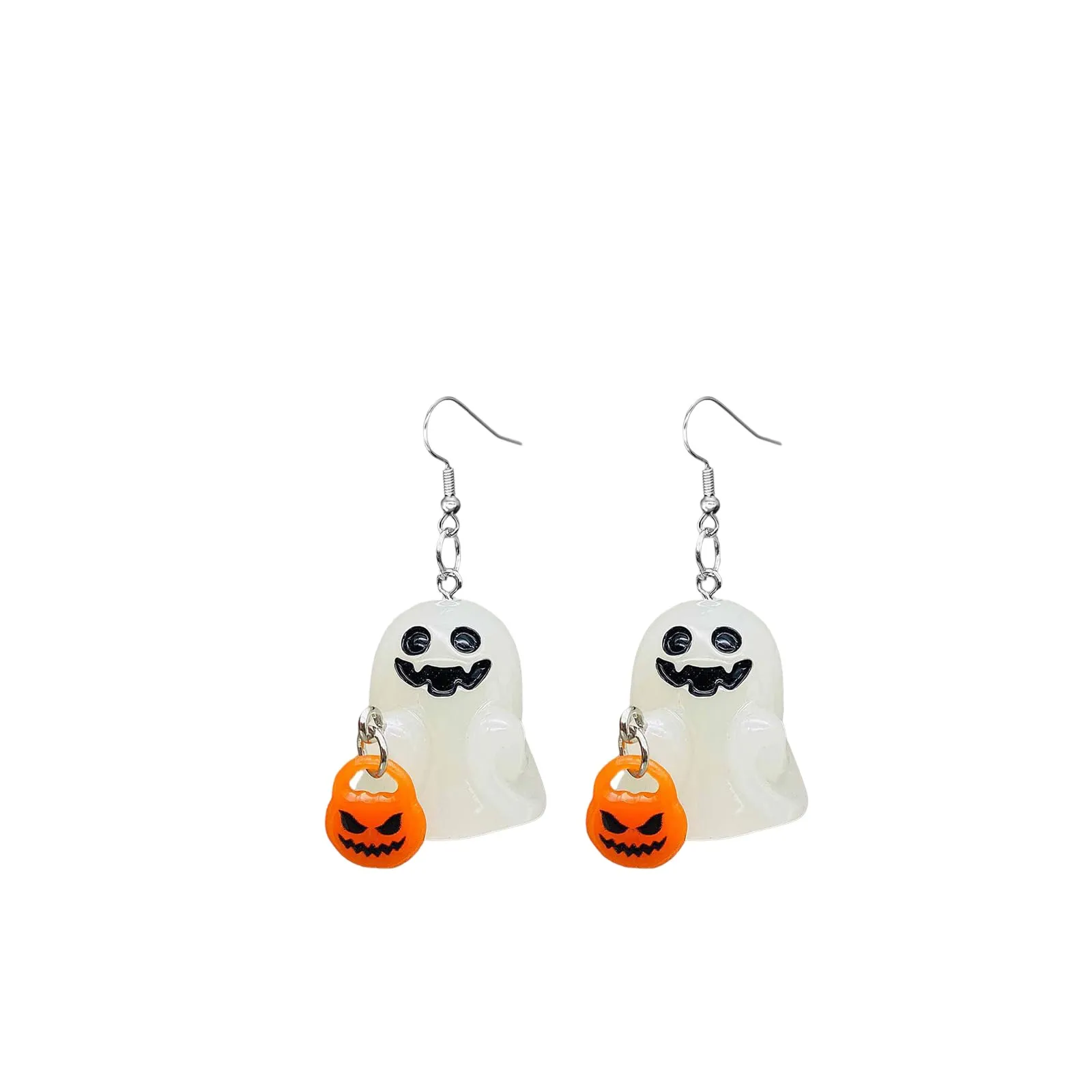 Женские 3d светящиеся серьги на Хэллоуин милые темные серьги-подвески украшения