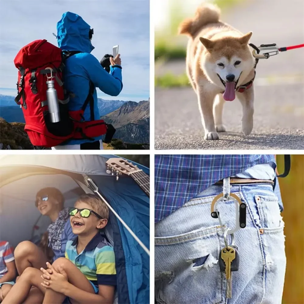 Многофункциональный гибридный зажим для снаряжения карабин вращающийся на 360