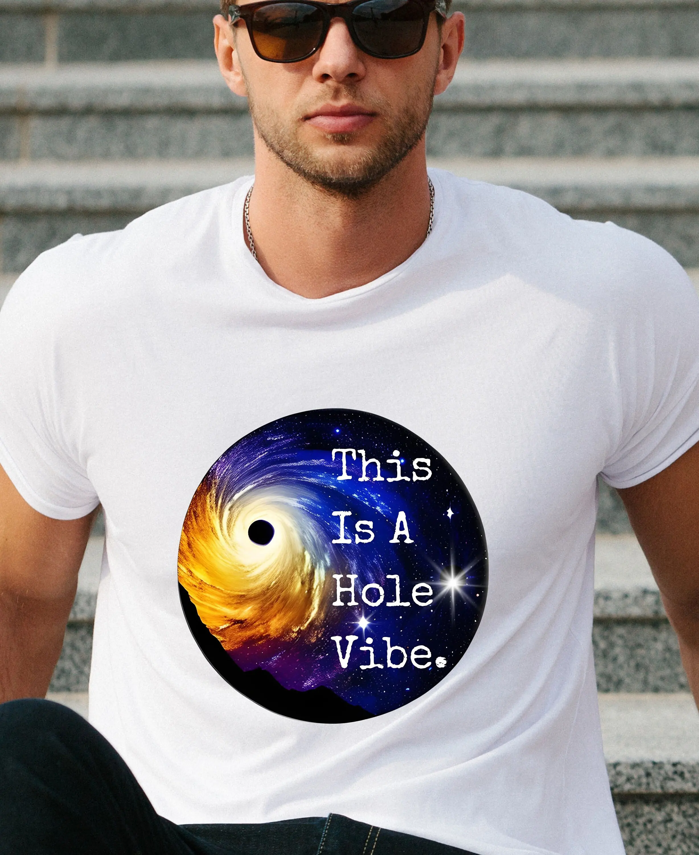Забавная футболка с черными отверстиями Cosmic This Is A вся атмосфера день рождения