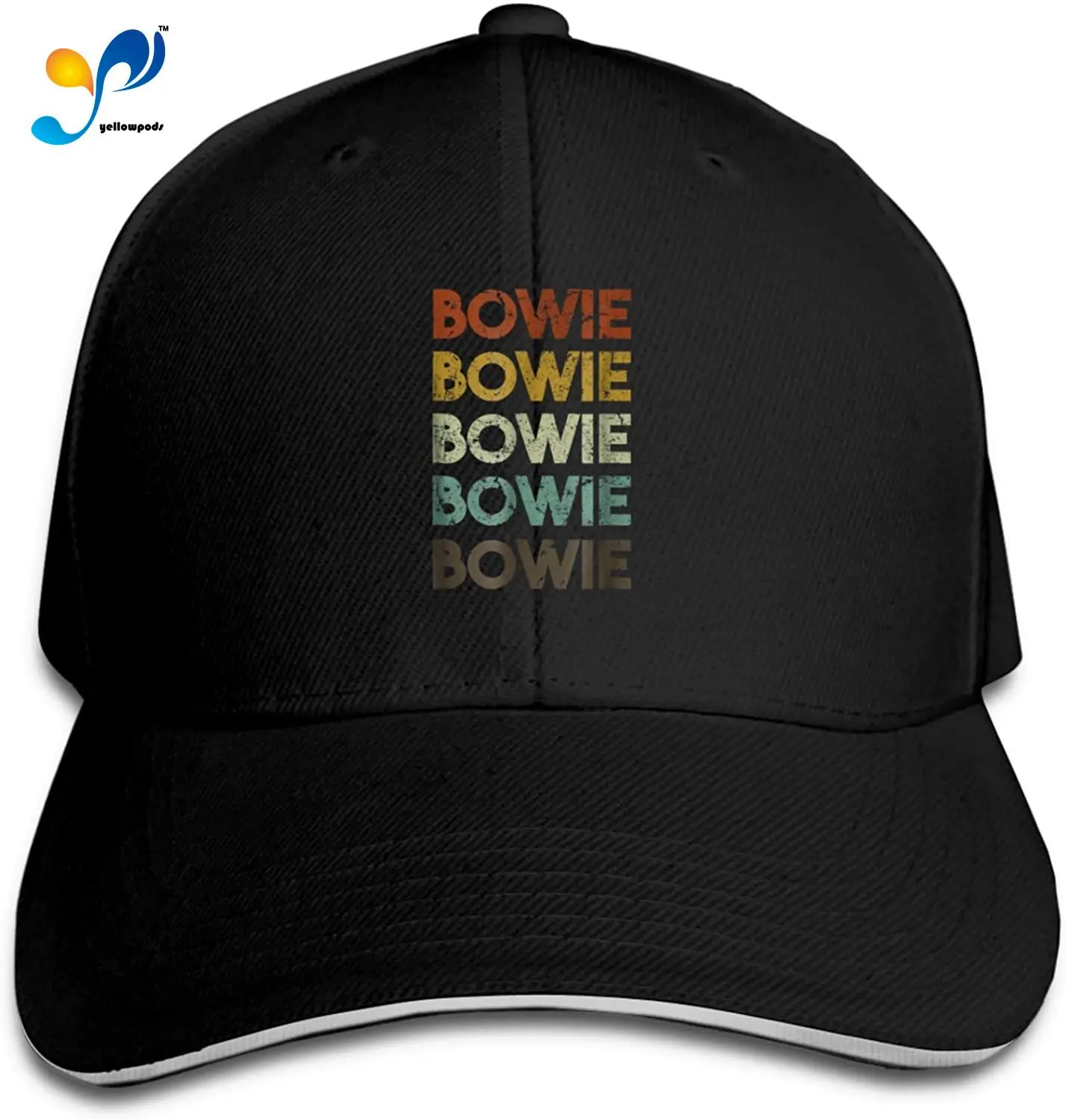 

David Bowie Sandwich Hat Printed Baseball Cap Headgear Unisex Casquette