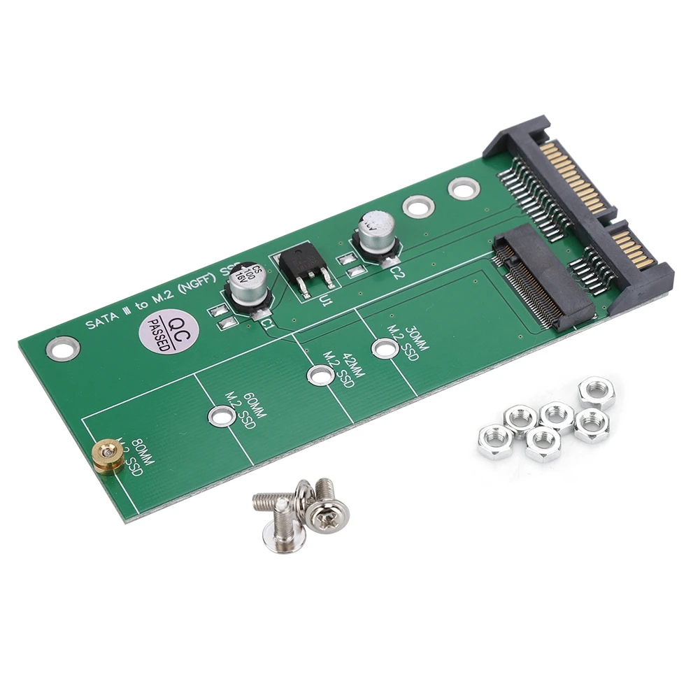 

M2 NGFF SSD Solid State Drive to SATA3 Interface Conversion Riser Card Adapter m2