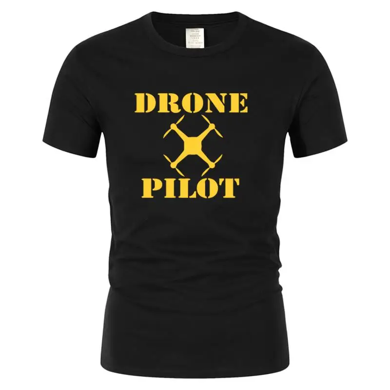 Camiseta de piloto de Dron para hombre, camiseta informal Vintage, camiseta de marca de Quadcopter para hombre, ropa de calle de moda, Camiseta de algodón de verano