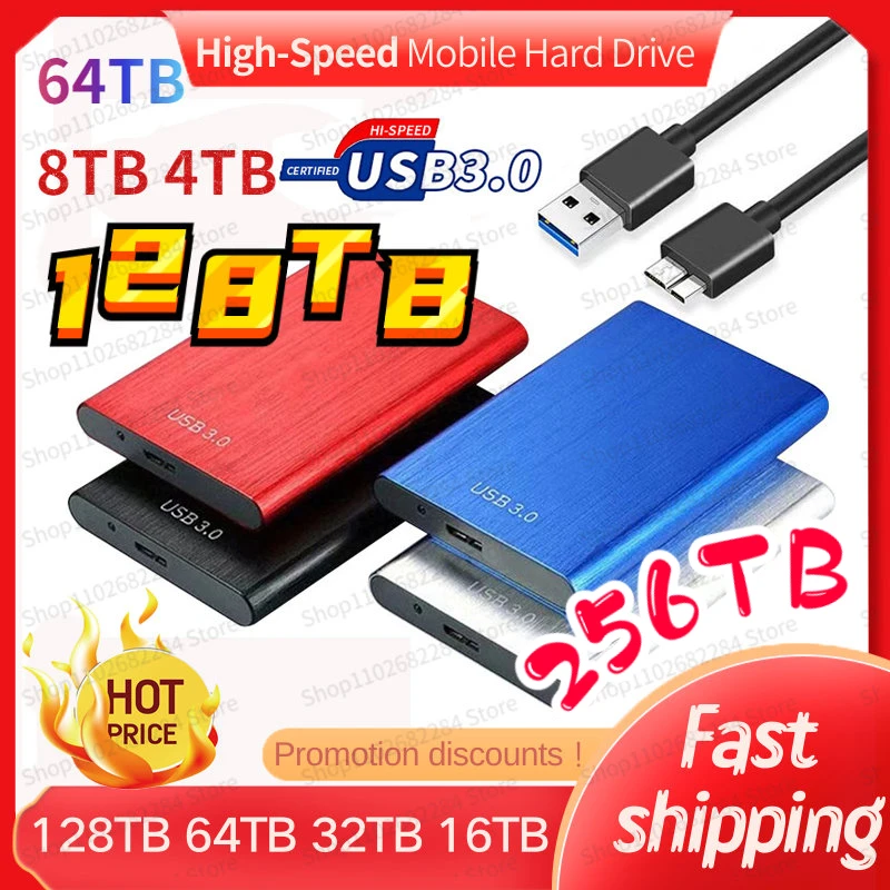 

Высокоскоростной SSD-накопитель на 64 ТБ, портативный внешний твердотельный жесткий диск на 256 ТБ с интерфейсом USB и интерфейсом на 2 ТБ, мобиль...
