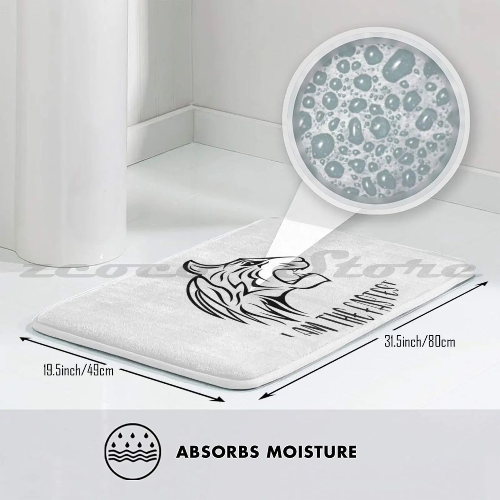 Ковер I Am The Fastest нескользящий коврик с водопоглощением двери когти Джерри Свиток