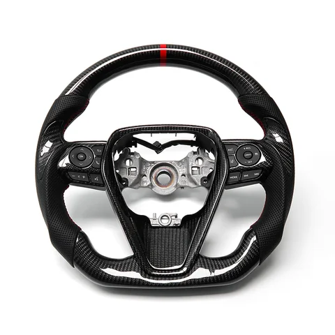 Сменное рулевое колесо из настоящего углеродного волокна, алькантара, кожа для Toyota Camry XV70 8 2018-2022, стильная отделка по индивидуальному заказу